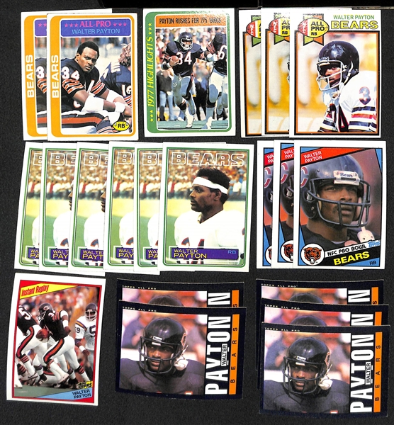 Lot of (350+) 1978 -1975 Football & (350+) 1974-1985 Baseball Star Cards w. Walter Payton